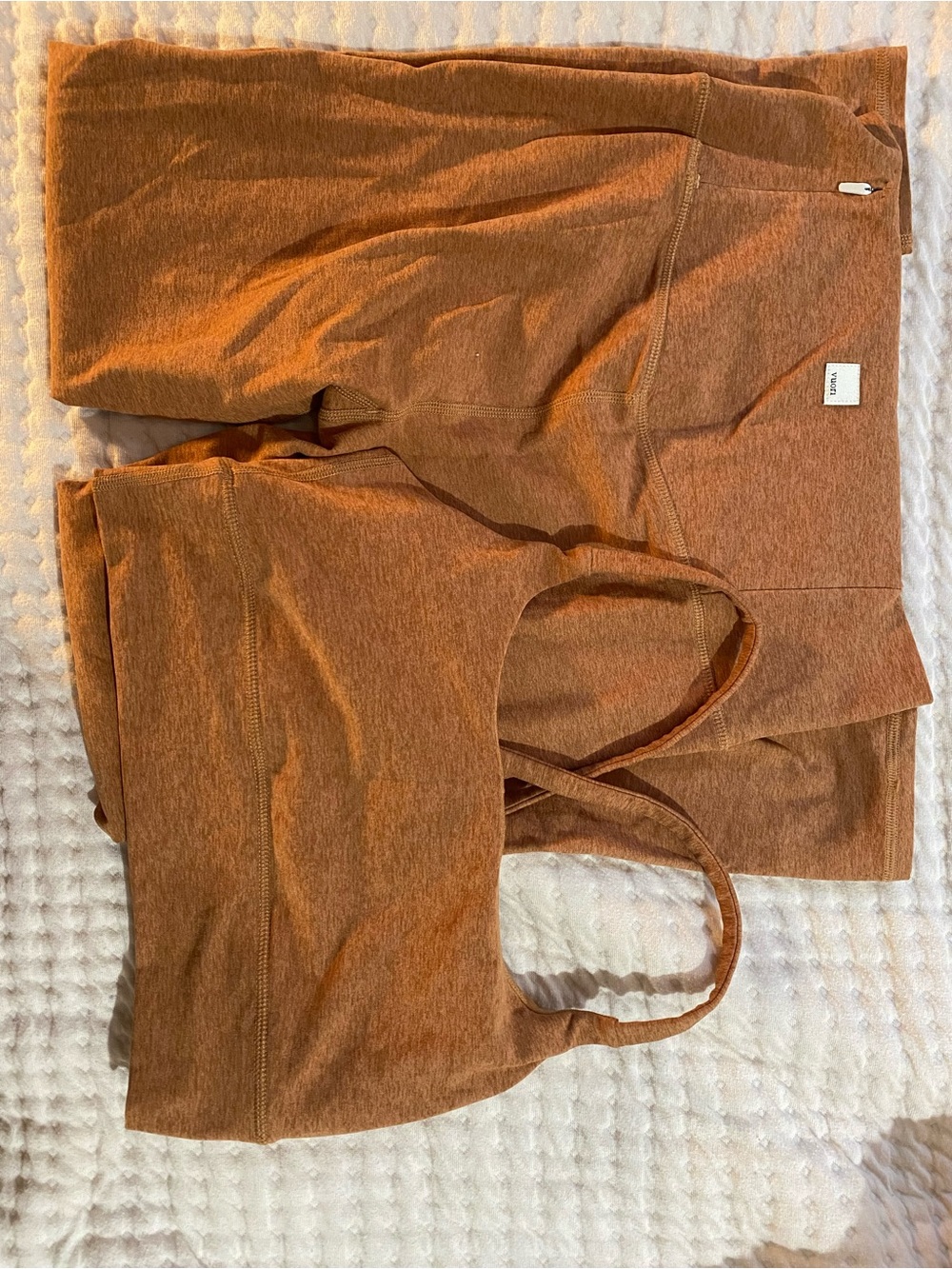 Vuori Rust Brown Leggings and Sports Bra Set - Picture 4 of 5